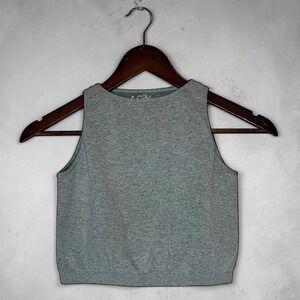 Intimately Free People High Neck Crop Tank Heather Green size M/L